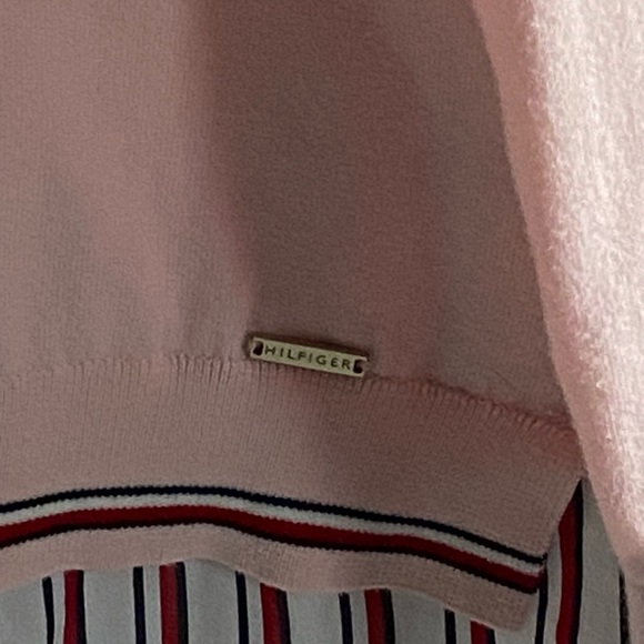 Women’s Tommy Hilfiger Large Layered Look Pink Sweater - Picture 5 of 7